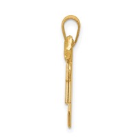 14K the Kids Solid Engravable Small Double Boys Kiss Charm view 2