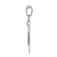 14K White Gold the Kids Small Boy Charm with Hat on Right Engravable Joy view 2