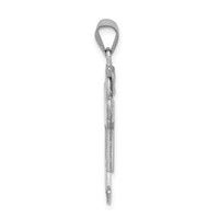 14K White Gold the Kids Medium Boy Charm with Hat on Right Engravable Joy view 2