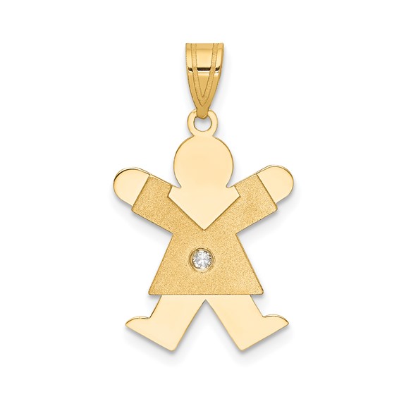 14k AA Diamond Kid Pendant