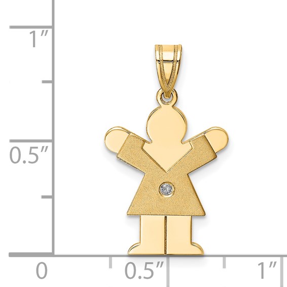 14k AA Diamond Kid Pendant