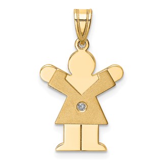 14k VS Diamond kid pendant