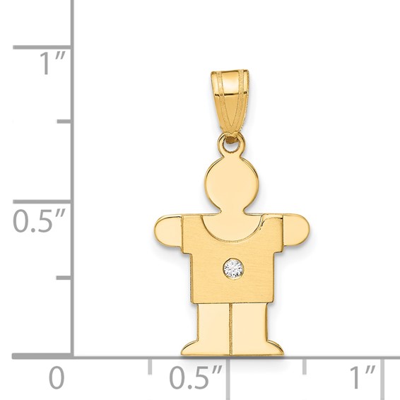 14k AA Diamond Kid Pendant
