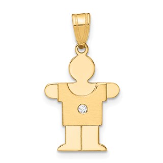 14k AA Diamond Kid Pendant