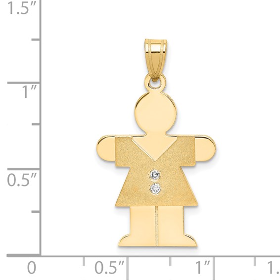 14k A Diamond kid pendant