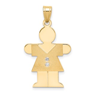 14k A Diamond kid pendant