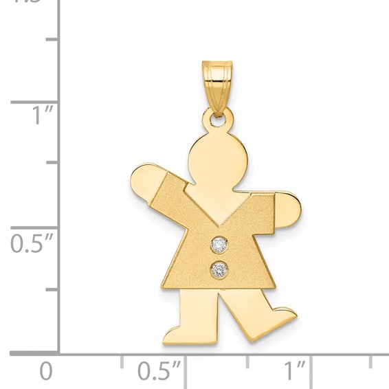 14k AA Diamond Kid Pendant