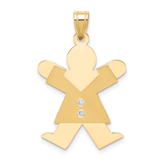14k AA Diamond Kid Pendant