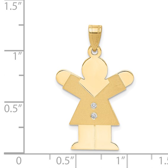 14k AA Diamond Kid Pendant