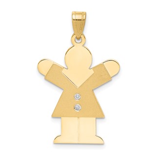 14k VS Diamond kid pendant
