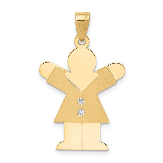 14k VS Diamond kid pendant