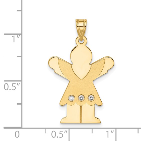 14k AA Diamond Kid Pendant