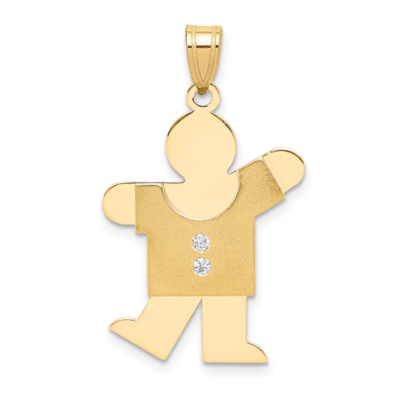 14k AA Diamond Kid Pendant