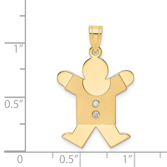 14k VS Diamond kid pendant