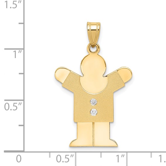14k AA Diamond Kid Pendant