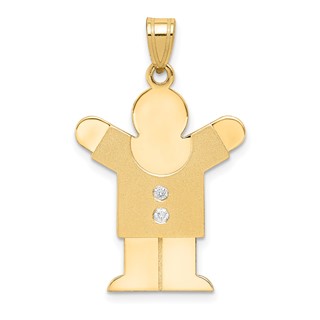 14k AA Diamond Kid Pendant