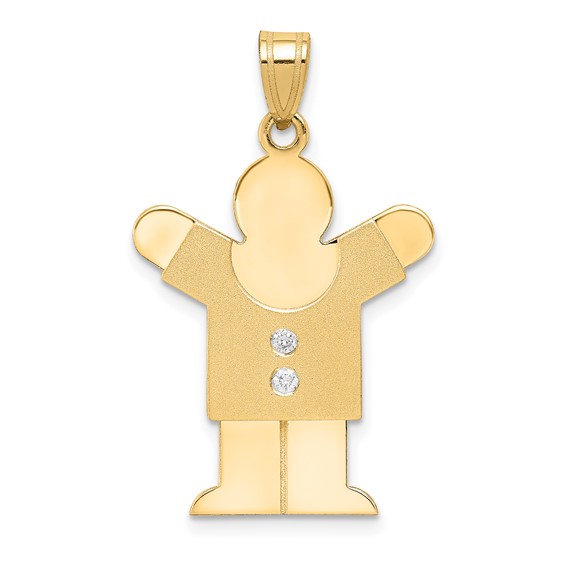 14k A Diamond kid pendant