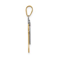 14K Two-tone the Kids Small Boy Charm with Hat on Right Engravable Joy view 2