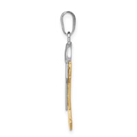 14K Two-tone the Kids Medium Boy Charm with Hat on Right Engravable Joy view 2
