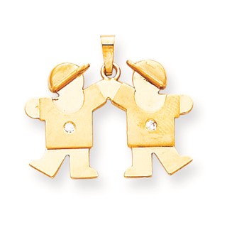 14k VS Diamond kid pendant