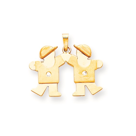14k VS Diamond kid pendant