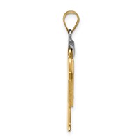 14K Two-tone the Kids Medium Boy Pendant with Hat on Right AA Diamond Love view 2