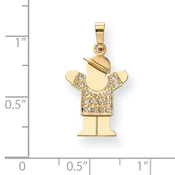 14k A Diamond kid pendant