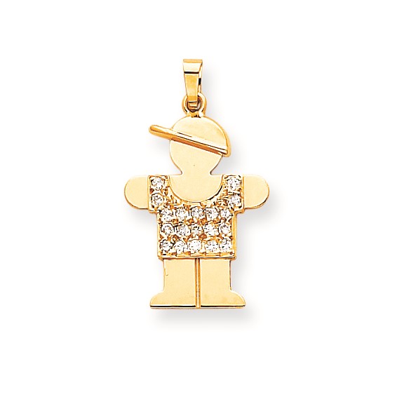 14k VS Diamond kid pendant
