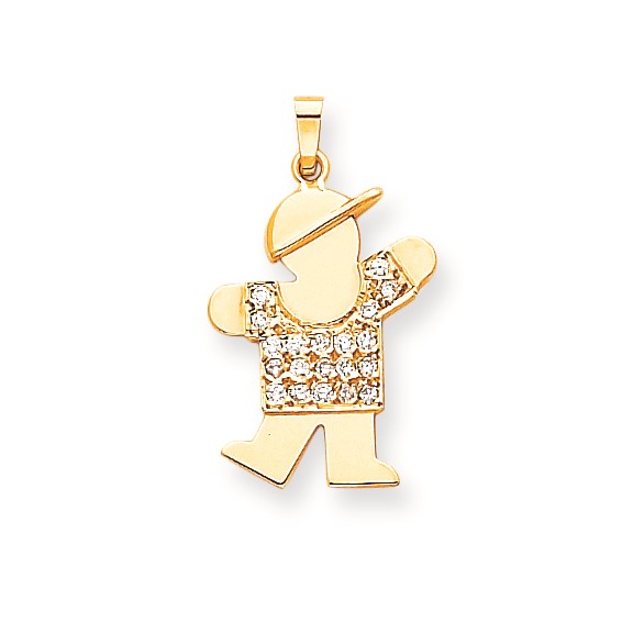 14k A Diamond kid pendant