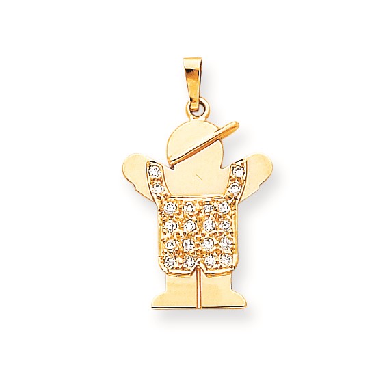 14k VS Diamond kid pendant