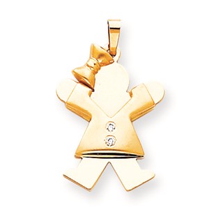 14k VS Diamond kid pendant