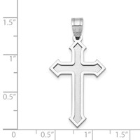 14K White Gold Passion Cross Pendant view 3