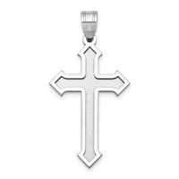 14K White Gold Passion Cross Pendant view 1