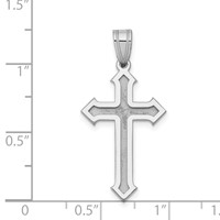 14K White Gold Passion Cross Pendant view 3