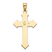 14K Two-tone Passion Cross Pendant view 4