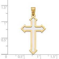 14K Two-tone Passion Cross Pendant view 3