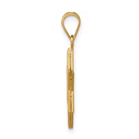 14K Yellow Gold Star of David Pendant view 2