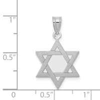 14K White Gold Star of David Pendant view 4