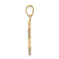 14K Two-Tone Star of David Pendant view 2