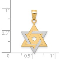 14K Two-Tone Star of David Pendant view 3