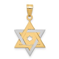 14K Two-Tone Star of David Pendant view 1