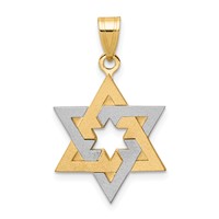 14K Two-Tone Star of David Pendant view 1