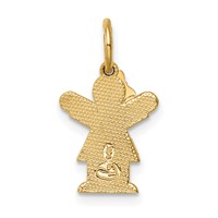 14K Yellow Gold the Kids Mini Girl Love Charm view 4