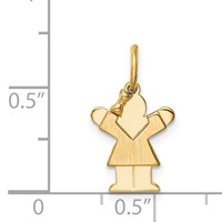 14K Yellow Gold the Kids Mini Girl Love Charm view 3