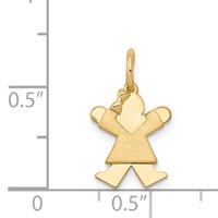 14K Yellow Gold the Kids Mini Girl Joy Charm view 3