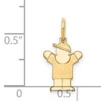 14K Yellow Gold the Kids Mini Boy Love Charm view 4
