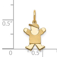 14K Yellow Gold the Kids Mini Boy Joy Charm view 3