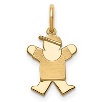 14K Yellow Gold the Kids Mini Boy Joy Charm view 1
