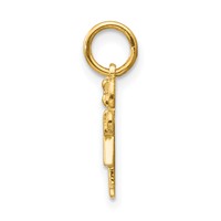 14K Yellow Gold the Kids Mini Girl Hugs Charm view 2