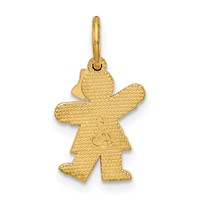 14K the Kids Mini Girl Kiss Charm view 4